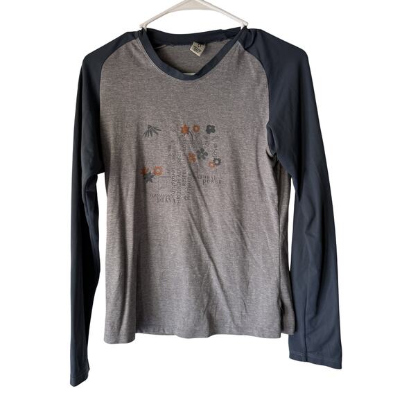 Prana‎ Shirt Womens Medium Long Sleeve Raglan Activewear Outdoor Made in USA - Picture 1 of 8
